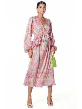 Never fully dressed pink paisley anna dress size L